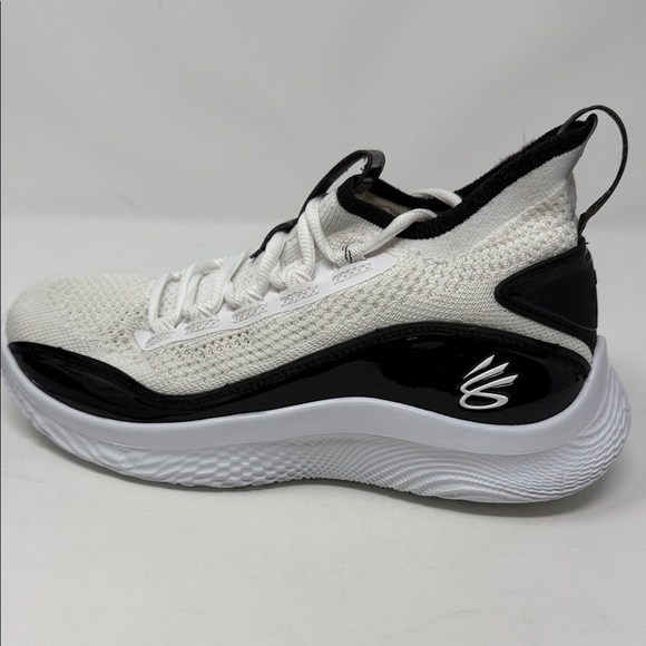 Under Armour Team Curry White Black Sneakers size 5.5 - Picture 3 of 9